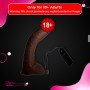 Big Bent 10" Suction Cup Chocolate Dong Vibrator RSV-075