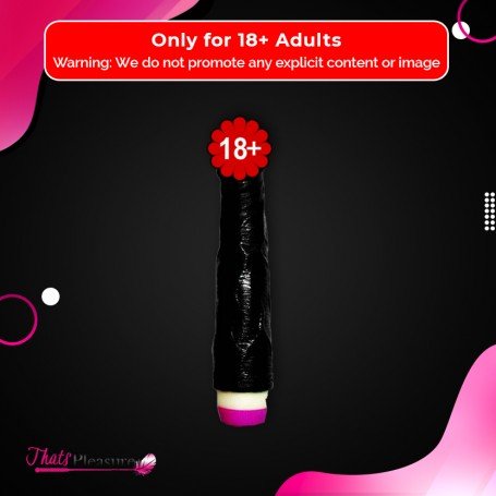 Super Natural Black Silicone Realistic Vibrator RSV-011