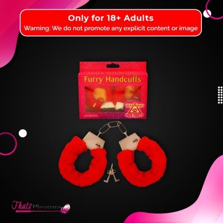 Fetish Fantasy Beginner's Furry Cuffs in Red BDSM-004