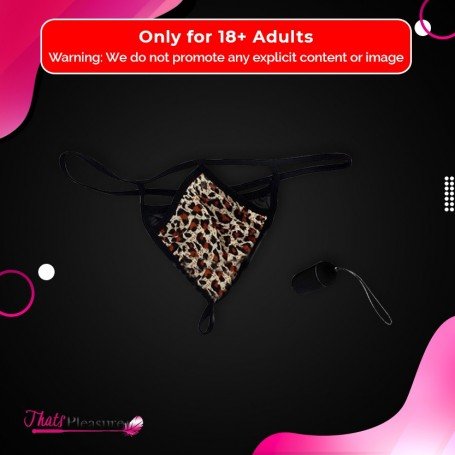 Leopard Grain Underwear Remote control vibrating t-back VP-002