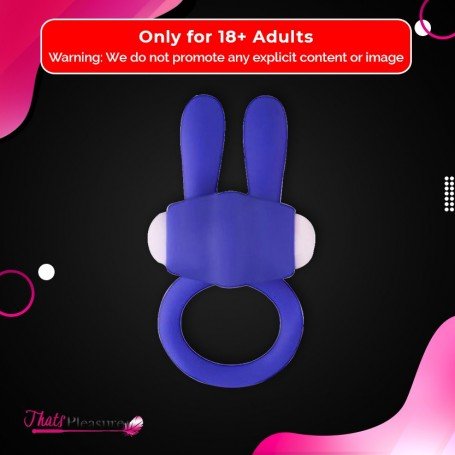 Kingfansion Mini Vibrating Rabbit Cock Ring (Blue) CR-017