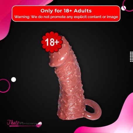 Solid Head Reusable Penis Extension Sleeve chocolate PES-026