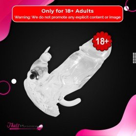 Triple Pleasure Vibrating Rabbit Penis Sleeve PES-028