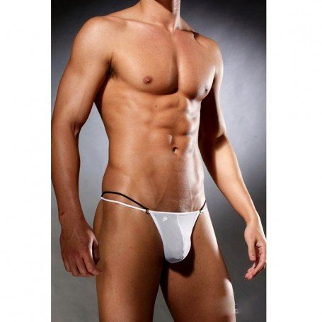 Sexy White Satin Posing Strap Men Underwear MLGST-009